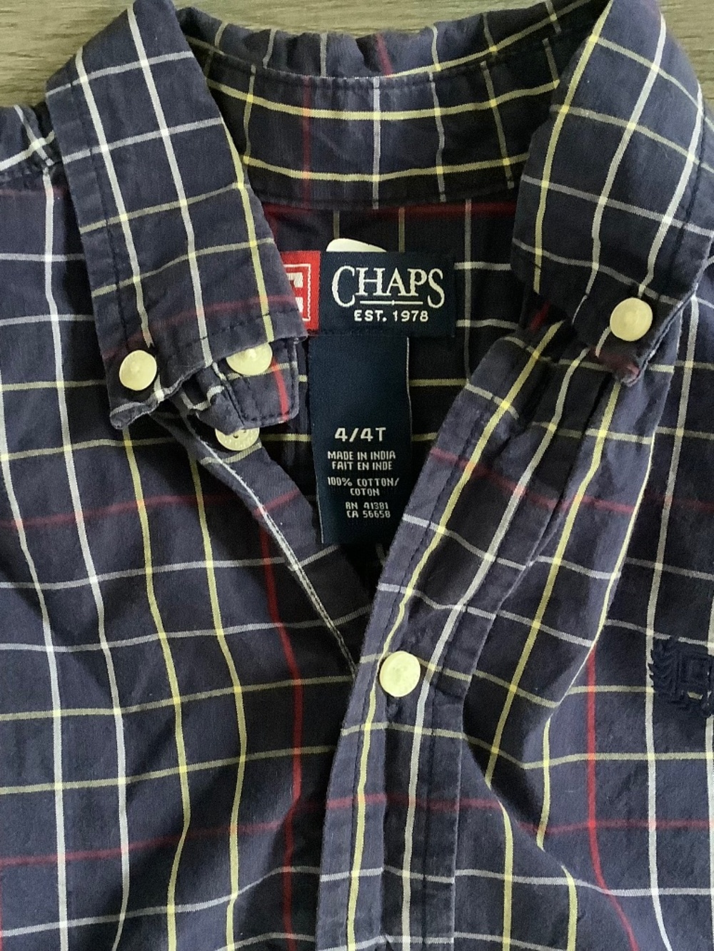 Chaps dress shirt boys size 4
